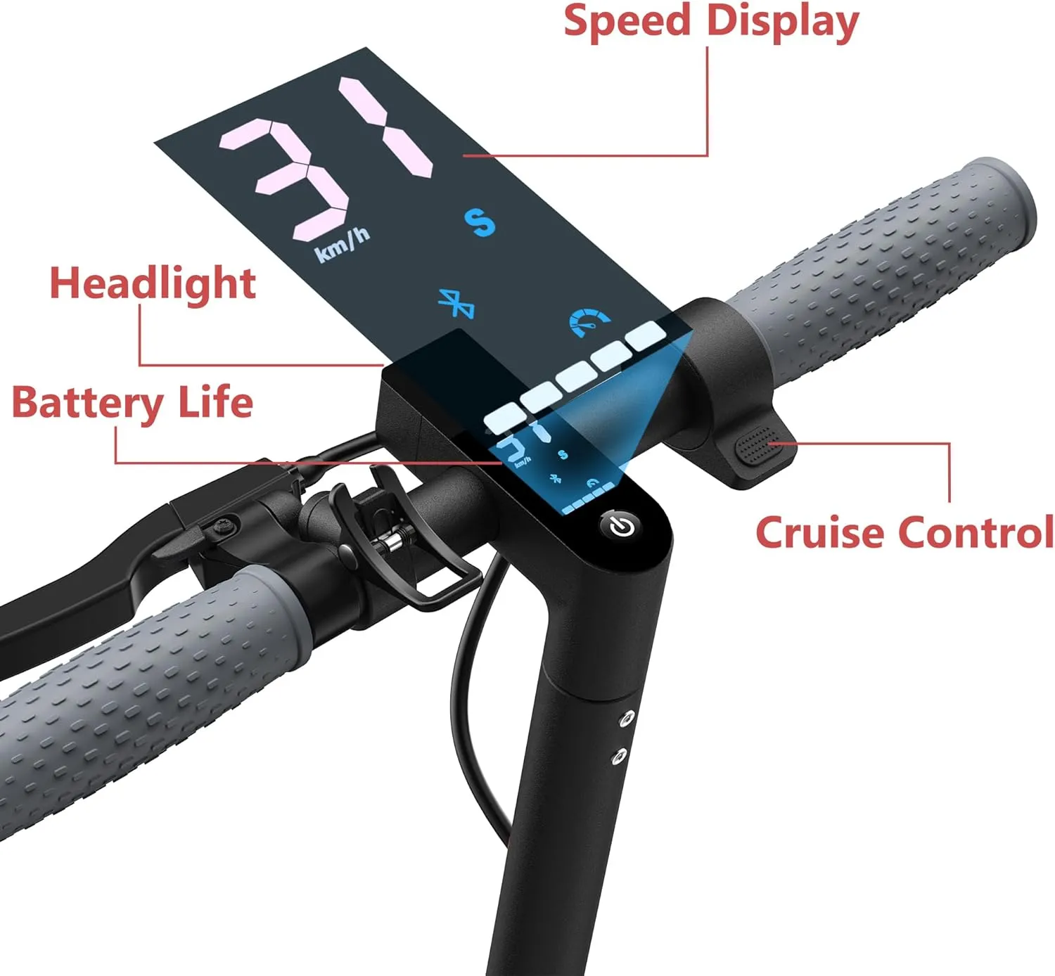 Electric Scooter for Adults, 8.5"/10" Tires, 19/22Mph, 350W/500W Motor, 21-28 Miles Range, Folding E-Scooter with Dual Suspension,APP(V1/SPRO/MAX/PRO)