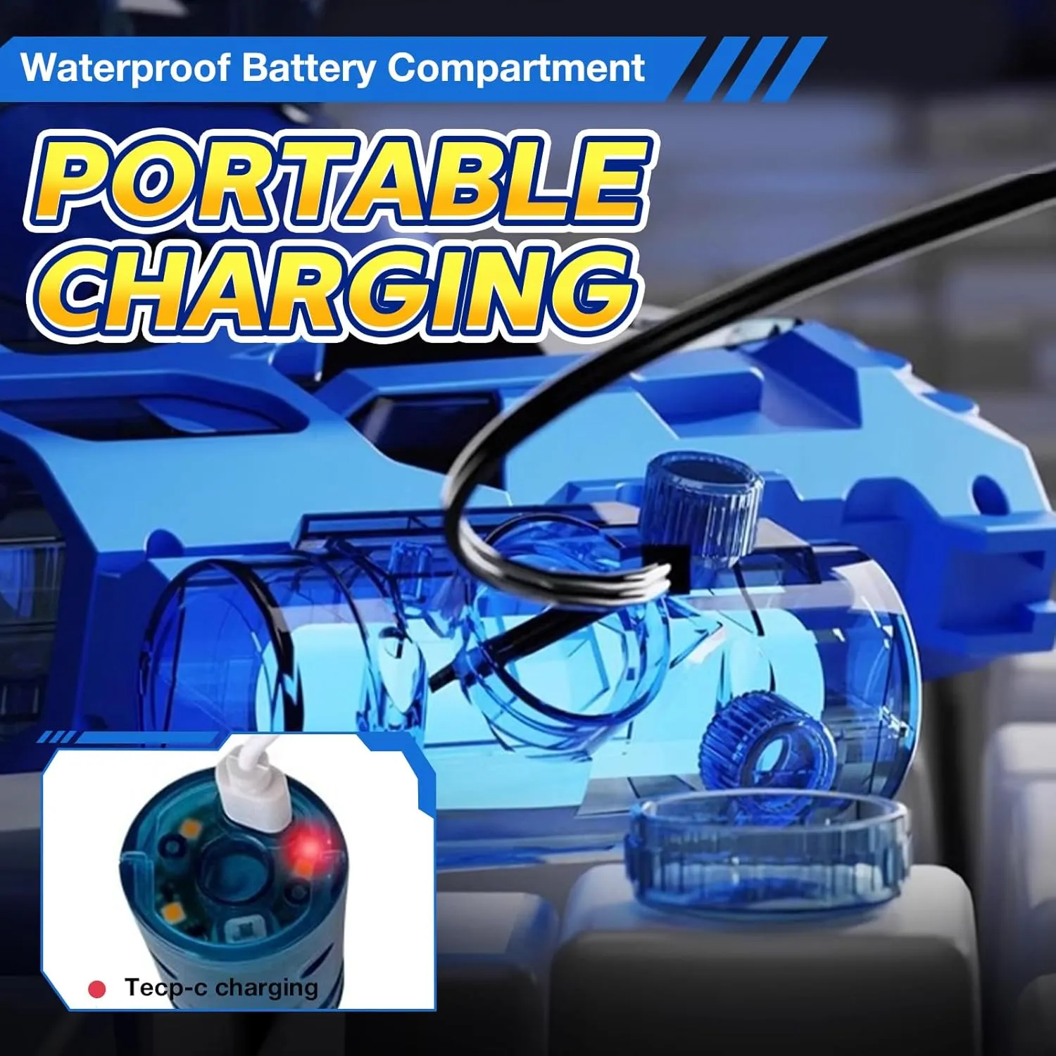 Electric Water Guns for Adults Kids, High Power Automatic Squirt Gun, Long Range Ultimate Battle Blaster Water Gun for Summer, Outdoor Beach Swimming Pool Aqua Shooter Hydro Blaster(Blue)
