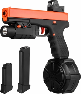 Electric Gel Toys New X2,Splat-Blaster Full Auto Includes Drum and Goggles for Outdoor Team Game for Ages 14 ,Orange