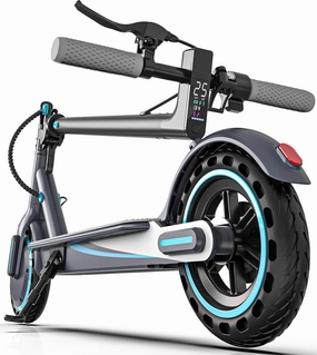 Electric Kick Scooter for Adults, 18.7 Miles Range, 18.7/15.5 Mph Speed, 8.5in Honeycomb Tire, Folding, Blue-Black