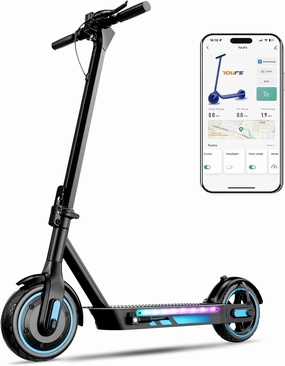 Electric Scooter Adults, Up to 25 Mph, 22/31 Miles Range, Motor E-Scooter with 10" tire, Foldable Escooter with Dual Braking and App Control, UL Certified