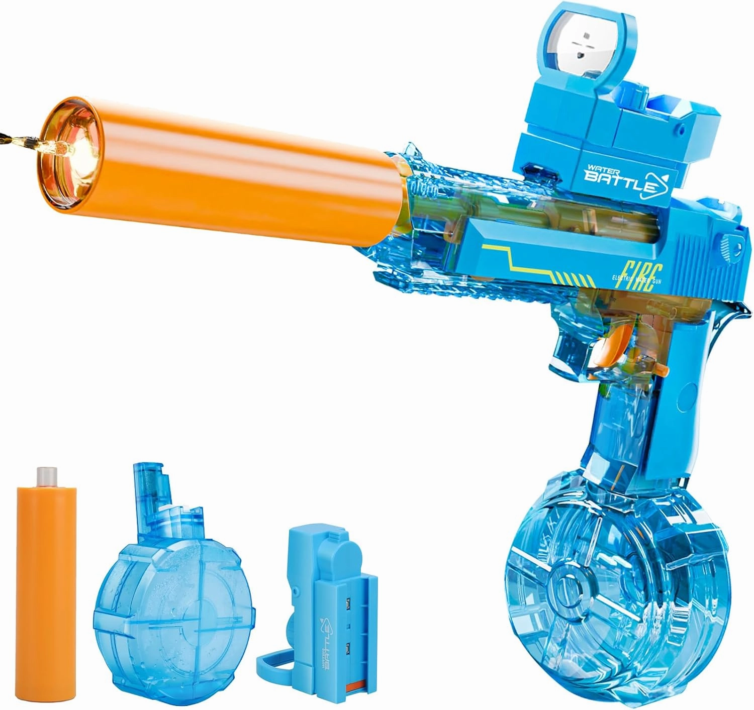 Electric Water Guns for Kids Ages 4-8: Automatic Squirt Gun 32FT Long-Range Large Capacity Water Gun Ideal for Pool Party Beach and Backyard Battles Summer Outdoor Water Toy for Kids 8-12, Blue