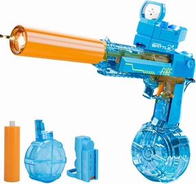 Electric Water Guns for Kids Ages 4-8: Automatic Squirt Gun 32FT Long-Range Large Capacity Water Gun Ideal for Pool Party Beach and Backyard Battles Summer Outdoor Water Toy for Kids 8-12, Blue