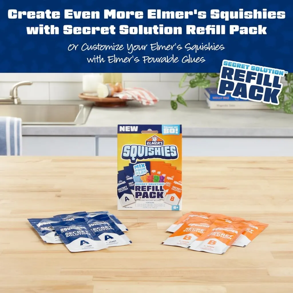 Elmer's Squishies Minis, Make Your Own Squishies Kit, Creates 6 Characters