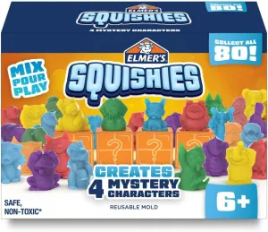 Elmer's Squishies Minis, Make Your Own Squishies Kit, Creates 6 Characters