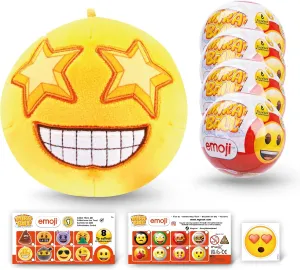 Emoji MiraBall Mystery Expandable MAXI Plush to Unbox, Collectible Squishy and Soft Plush with 4 Surprise, Limited Edition, Great Toy Gift for Kids Aged 3  (4-Pack)