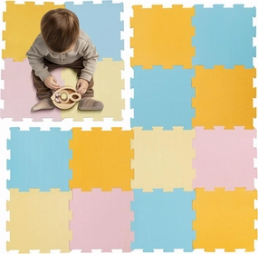 Enovoe - Floor Mats for Kids - Baby Play Foam Mats -Play Pads for Floor - Kids Floor Mats - Interlocking Foam Tiles for Kids - Puzzle Piece Floor Mat - Puzzle Mats for Floor (12" x 12")
