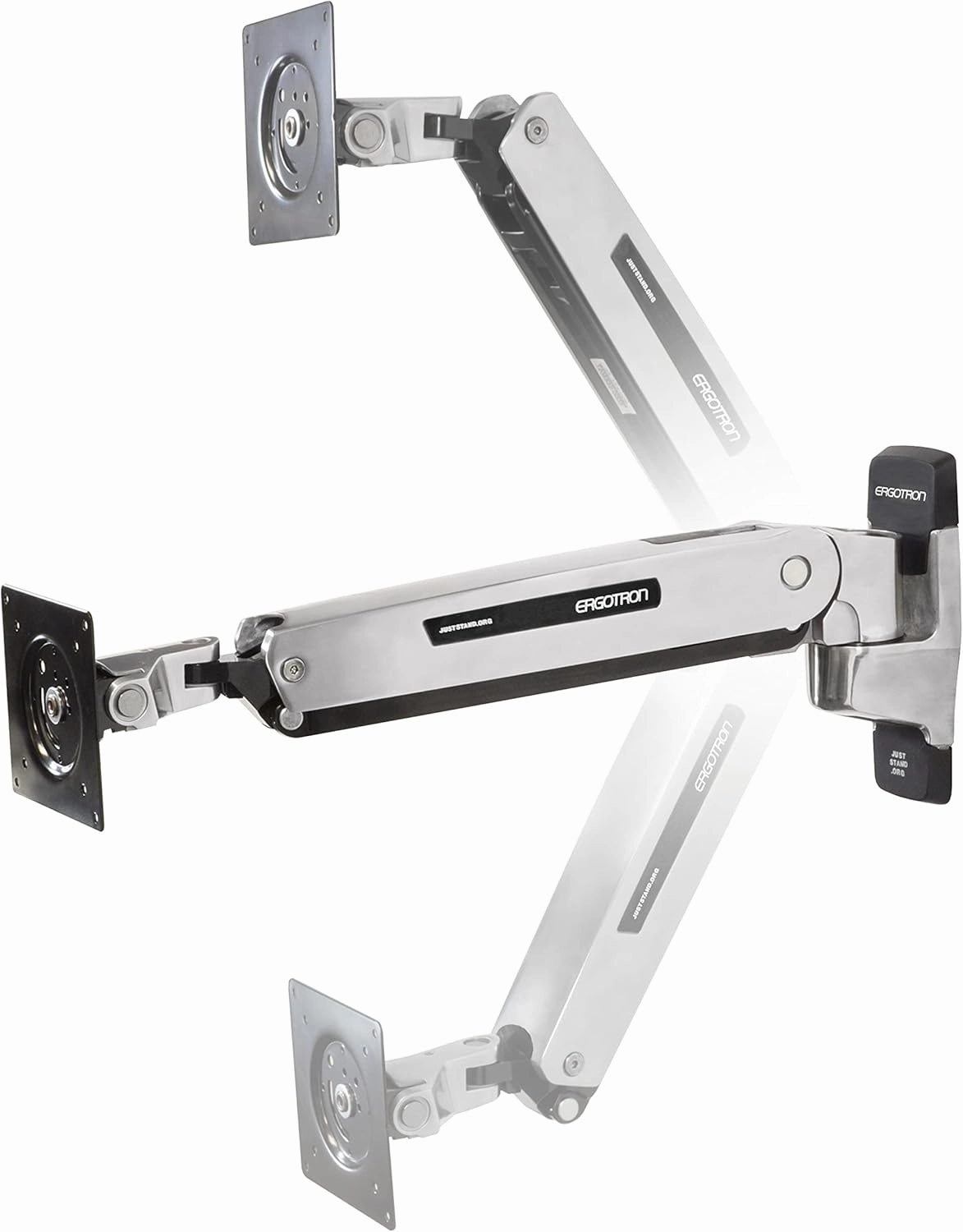 Ergotron – Interactive Arm LD, VESA TV Wall Mount – for Monitors or TVs Up to 42 Inches, 7 to 25 lbs – Polished Aluminum
