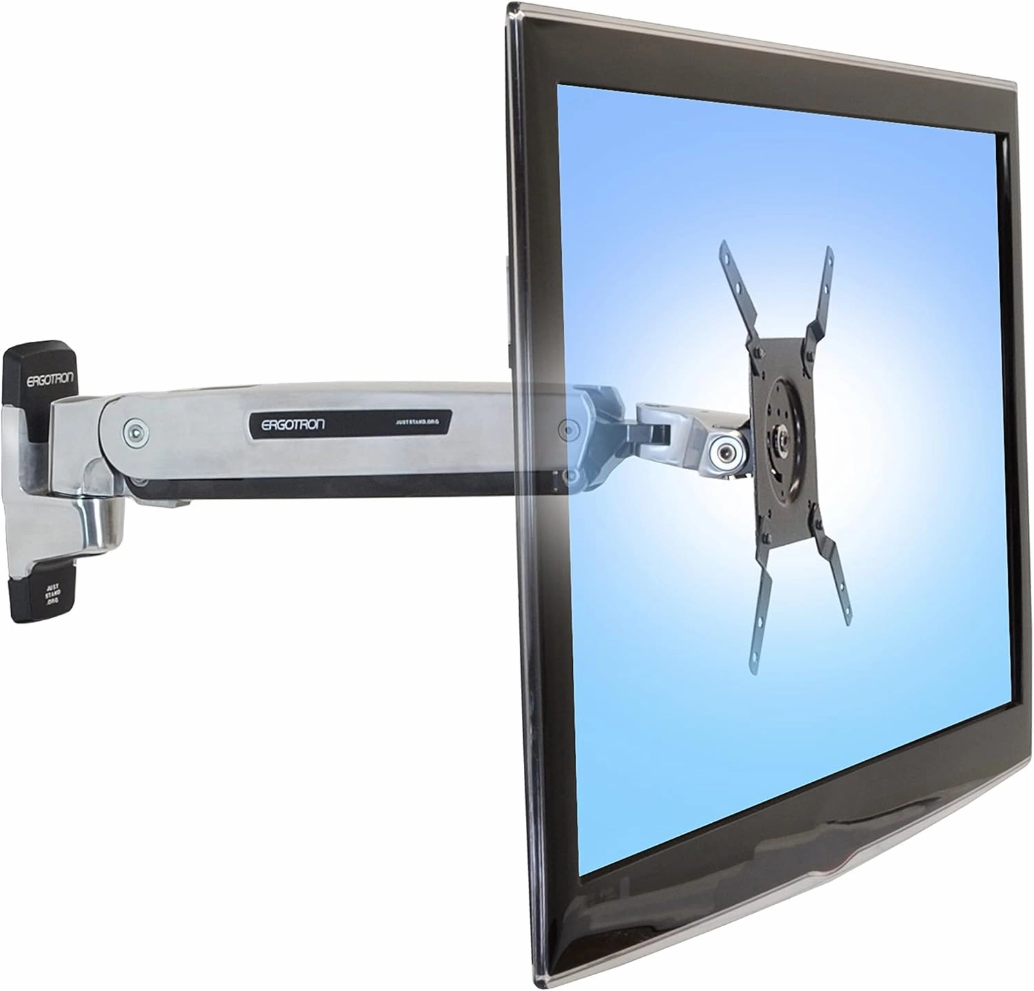 Ergotron – Interactive Arm LD, VESA TV Wall Mount – for Monitors or TVs Up to 42 Inches, 7 to 25 lbs – Polished Aluminum