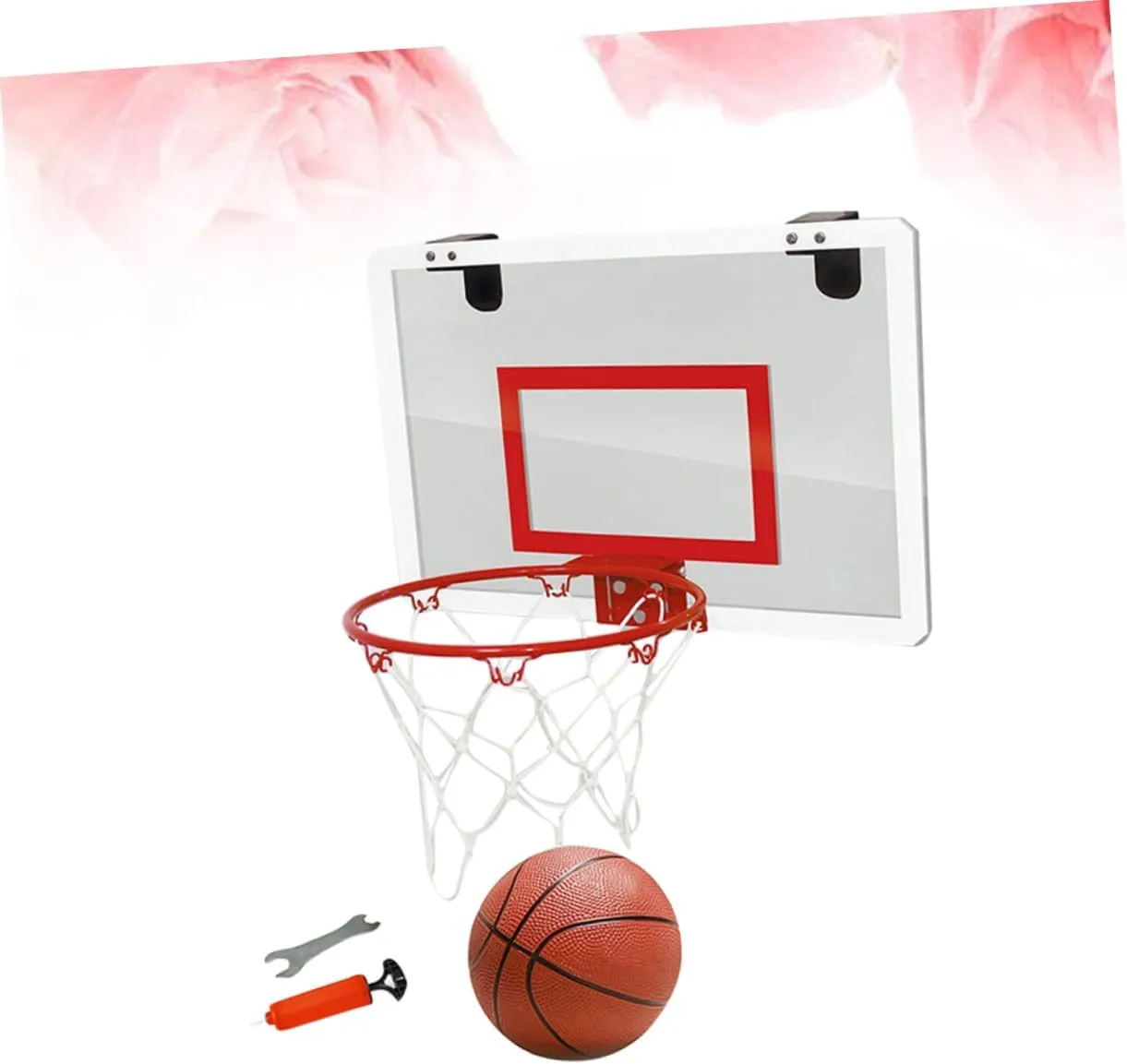 ERINGOGO 1pc Mini Basketball Board Door Hanging Basketball Board Creative Basketball Board Indoor Basketball Board, 45.5X30.5CM, Red