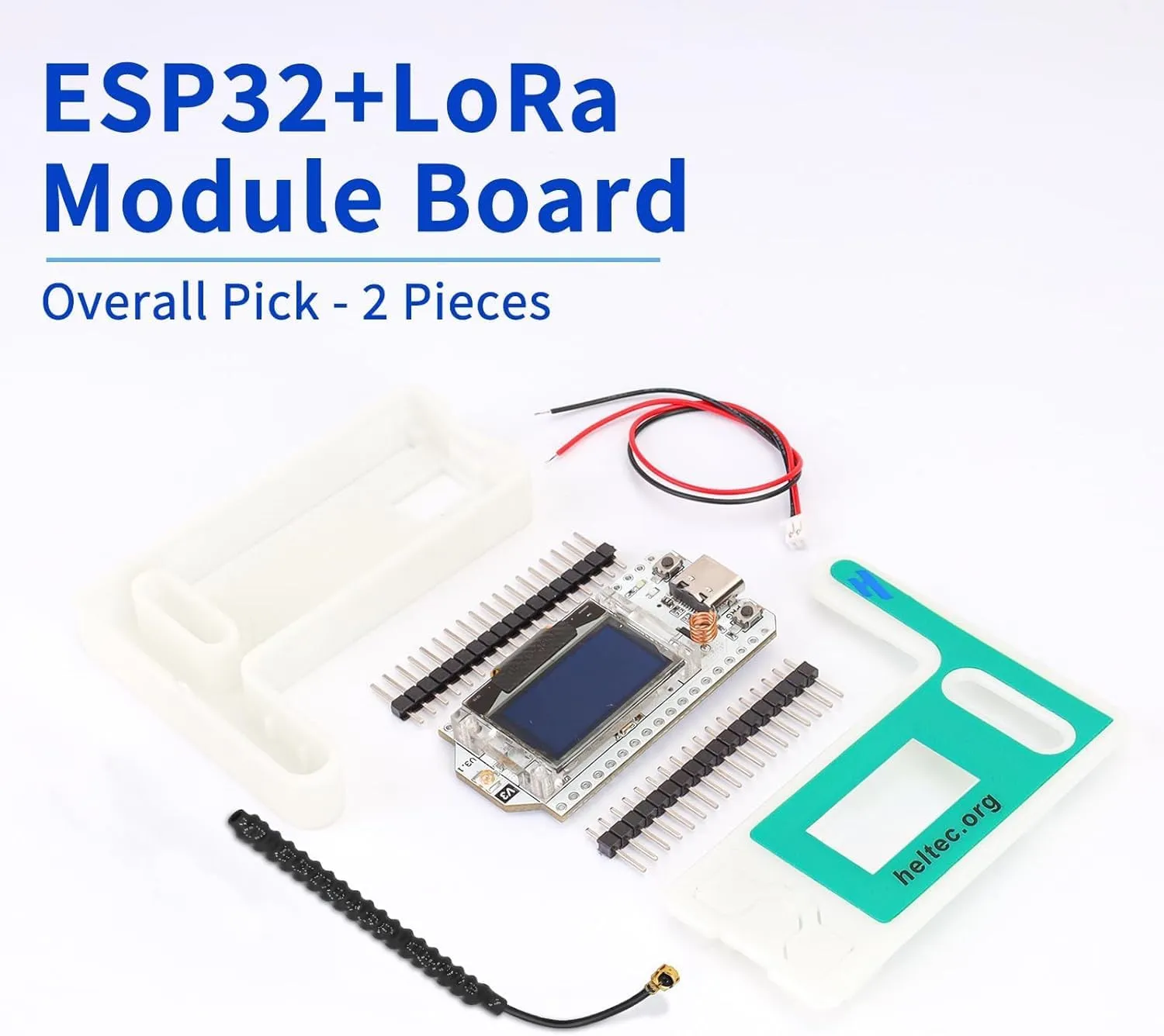 ESP32 LoRa V3 Module Board with 3000mAh Battery Set - with 915MHz Antenna and SX1262 LoRa V3 Case Devices for Meshtastic Arduino LoRawan IOT