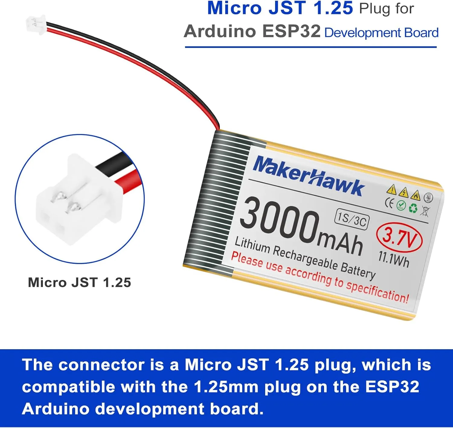 ESP32 LoRa V3 Module Board with 3000mAh Battery Set - with 915MHz Antenna and SX1262 LoRa V3 Case Devices for Meshtastic Arduino LoRawan IOT