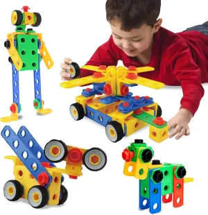 ETI Toys STEM Learning Original Educational Construction Engineering Building Blocks Set for 3, 4 and 5  Year Old Boys & Girls | Creative Fun Building Toys for Kids Kit, STEM Toys Gift (101 PCS)