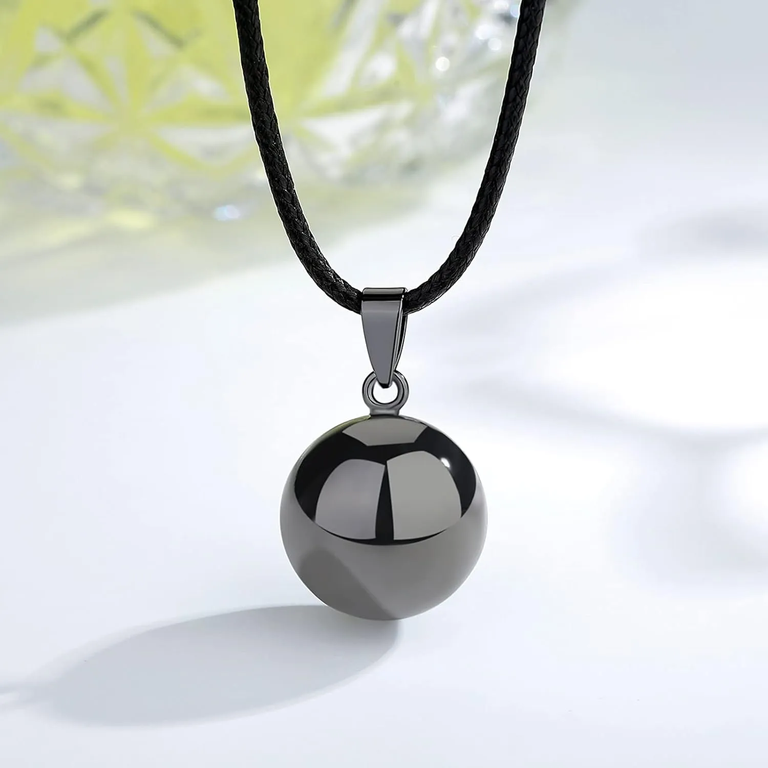 EUDORA Harmony Ball Angel Caller Pregnancy Necklace, Moon and Star Music Chime Ball Pendant Earth Necklaces for Women Baby Girls Nice Wishing Chime Jewellry Charming Gift, 30inch 45inch