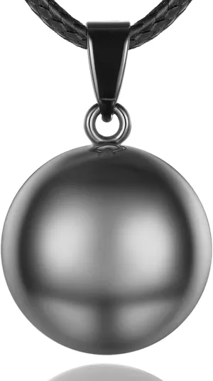 EUDORA Harmony Ball Angel Caller Pregnancy Necklace, Moon and Star Music Chime Ball Pendant Earth Necklaces for Women Baby Girls Nice Wishing Chime Jewellry Charming Gift, 30inch 45inch
