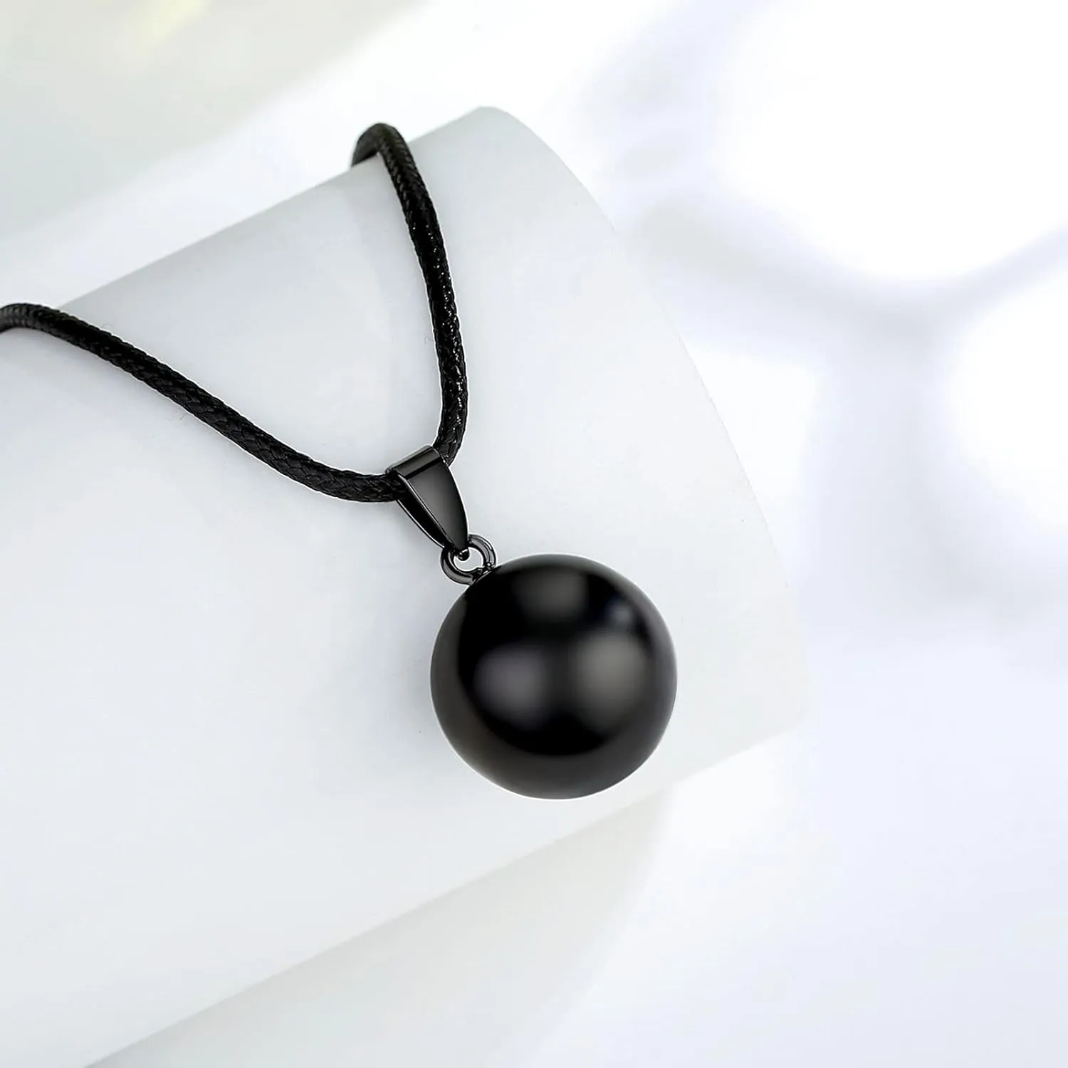 EUDORA Harmony Ball Angel Caller Pregnancy Necklace, Moon and Star Music Chime Ball Pendant Earth Necklaces for Women Baby Girls Nice Wishing Chime Jewellry Charming Gift, 30inch 45inch