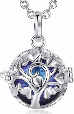 EUDORA Harmony Bola Tree of Life Angel Caller Necklace Musical Chime Ball for Pregnancy Women, 30"