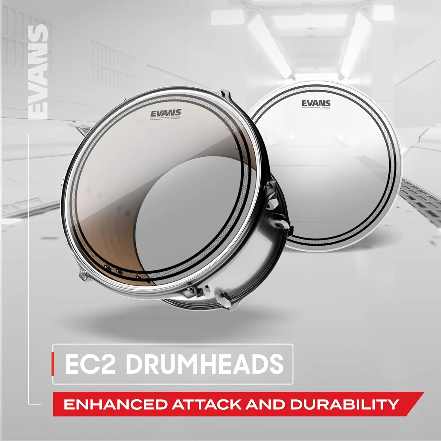 Evans Drum Heads - EC2S Clear Tom Drumhead, 10 Inch