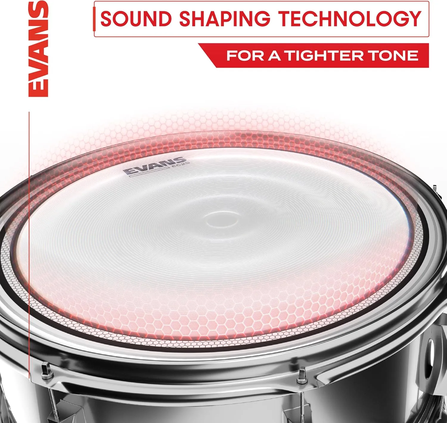 Evans Drum Heads - EC2S Clear Tom Drumhead, 10 Inch