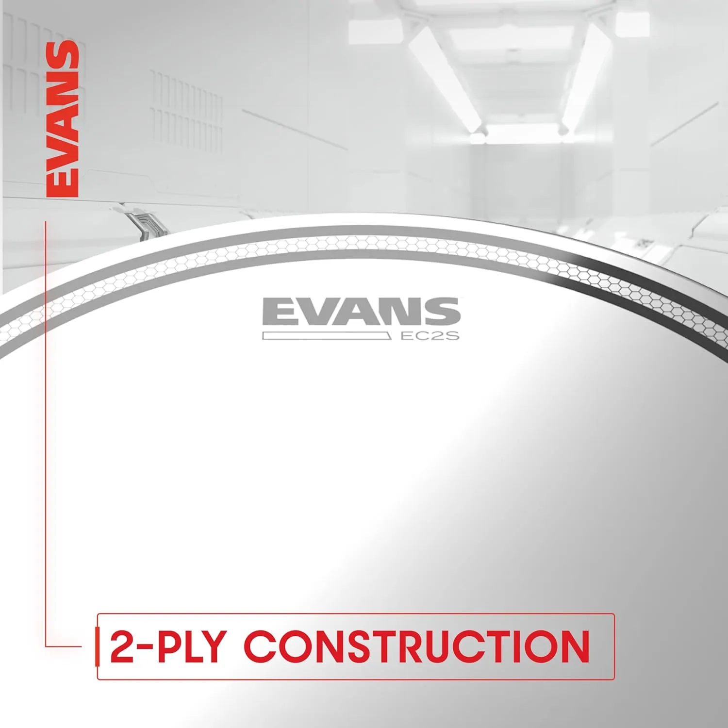 Evans Drum Heads - EC2S Clear Tom Drumhead, 10 Inch