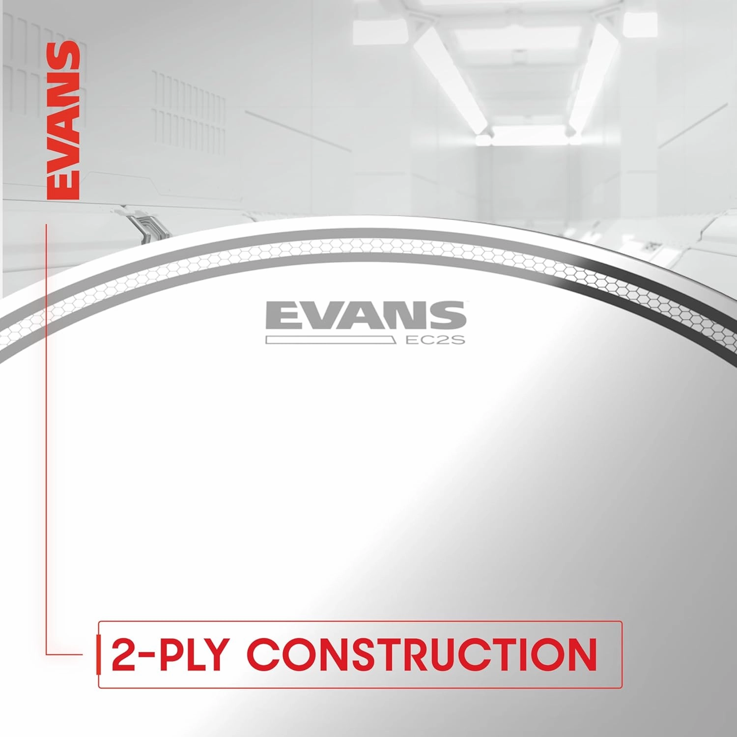 Evans Drum Heads - EC2S Clear Tom Drumhead, 13 Inch