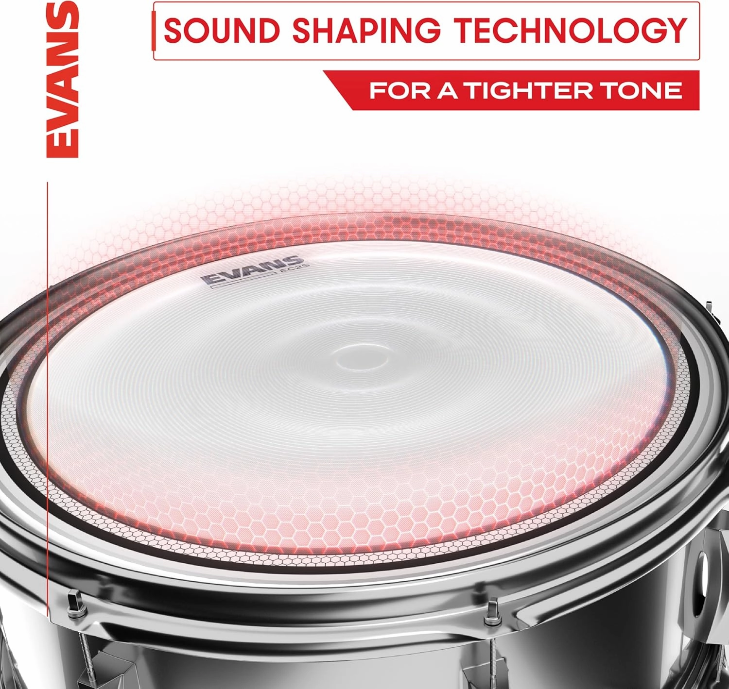 Evans Drum Heads - EC2S Clear Tom Drumhead, 13 Inch
