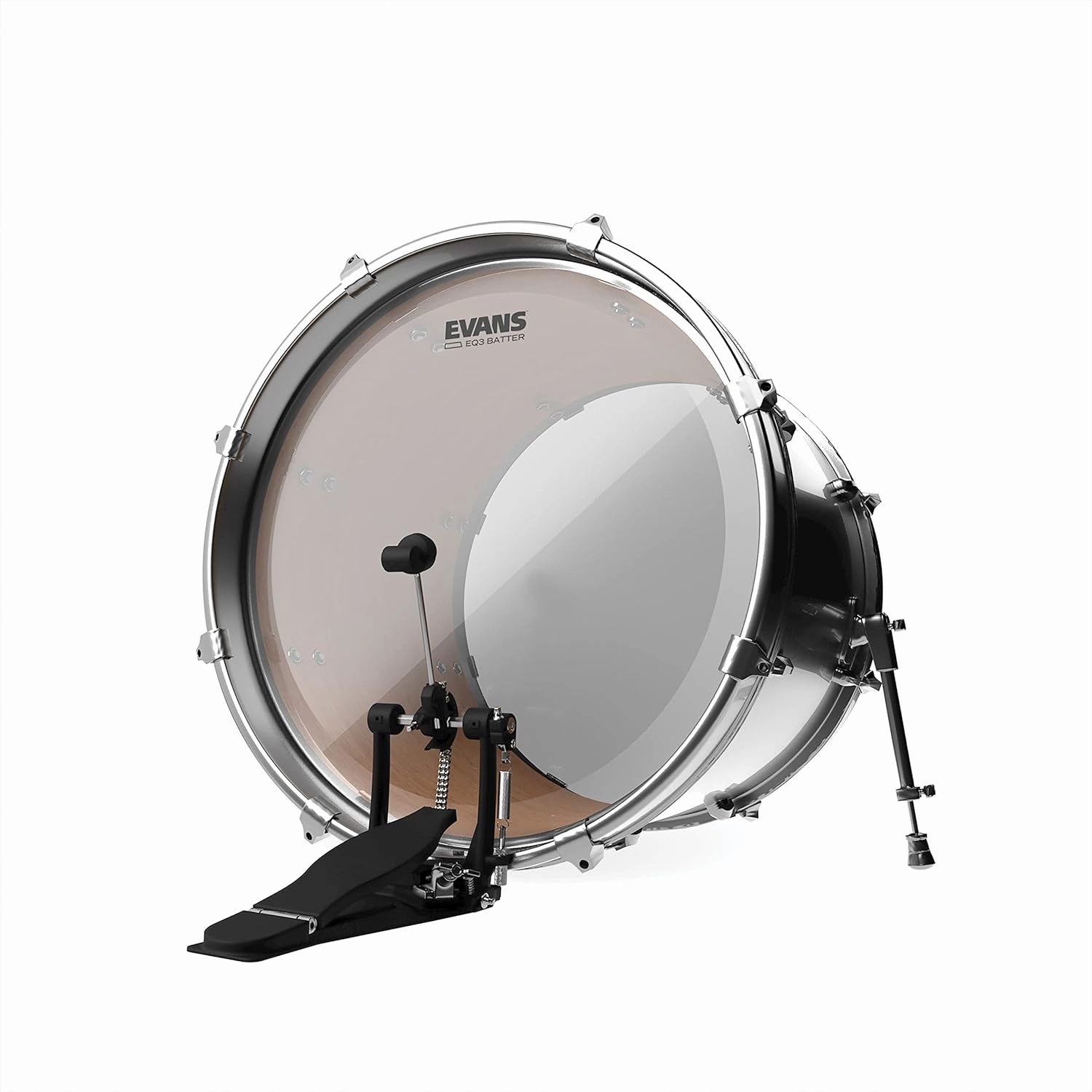 Evans EQ3 Clear Bass Drum Head, 22 Inch
