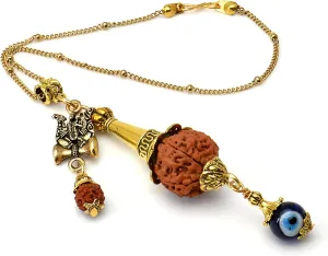 Evil Eye Protection Hanuman Ji & Hanuman ji Ki Gada, Handcrafted Hanuman ji ke Gada Charms for Native Vibes Protection Hanging for Home Wall/Door/Car/Handbag