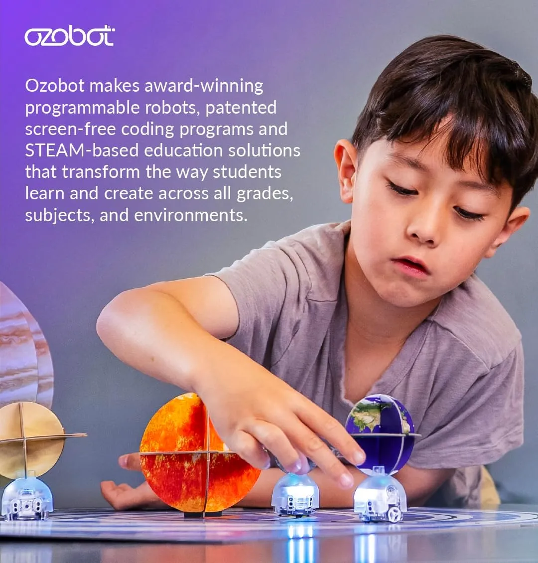 Evo Classroom Kit (12 Bots): Interactive Coding Robot, Kids Ages 5 , Includes 12 Evo Robots, Color Code Markers, Charging Cradle, Bot Stickers, Access to 700  STEAM Lessons, Educators & Parents