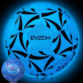 EVZOM Soccer Ball Luminous Official Match Game American Soccer Ball Size 3,Size 4,Size 5 for Boys,Girls,Kids,Adult Outdoors Indoors Sports Ball Training