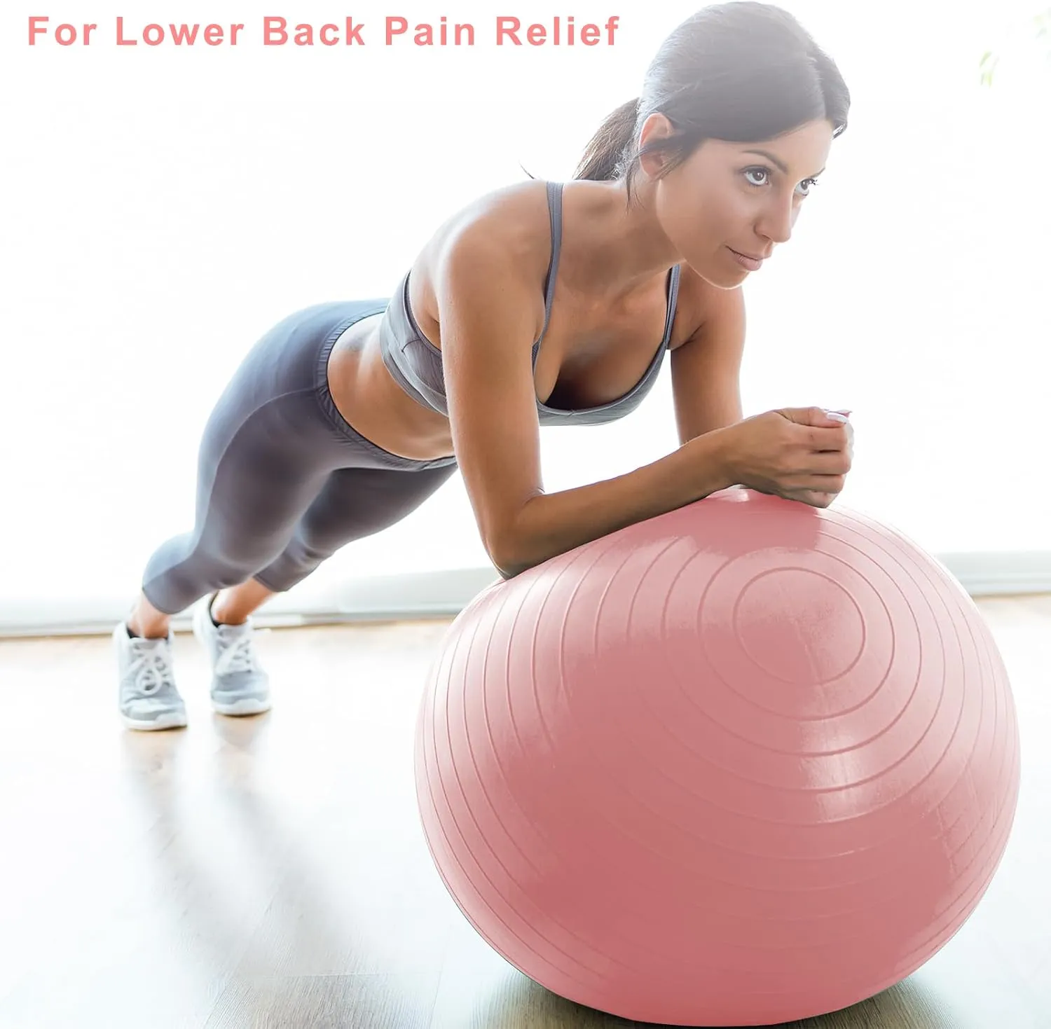 Exercise Ball, Pilates Ball for Pregnancy, Swiss Balance Ball with Pump,Multiple Sizes Stability Ball Chair for Office, Home Gym, Fitness, Workout and Physical Therapy