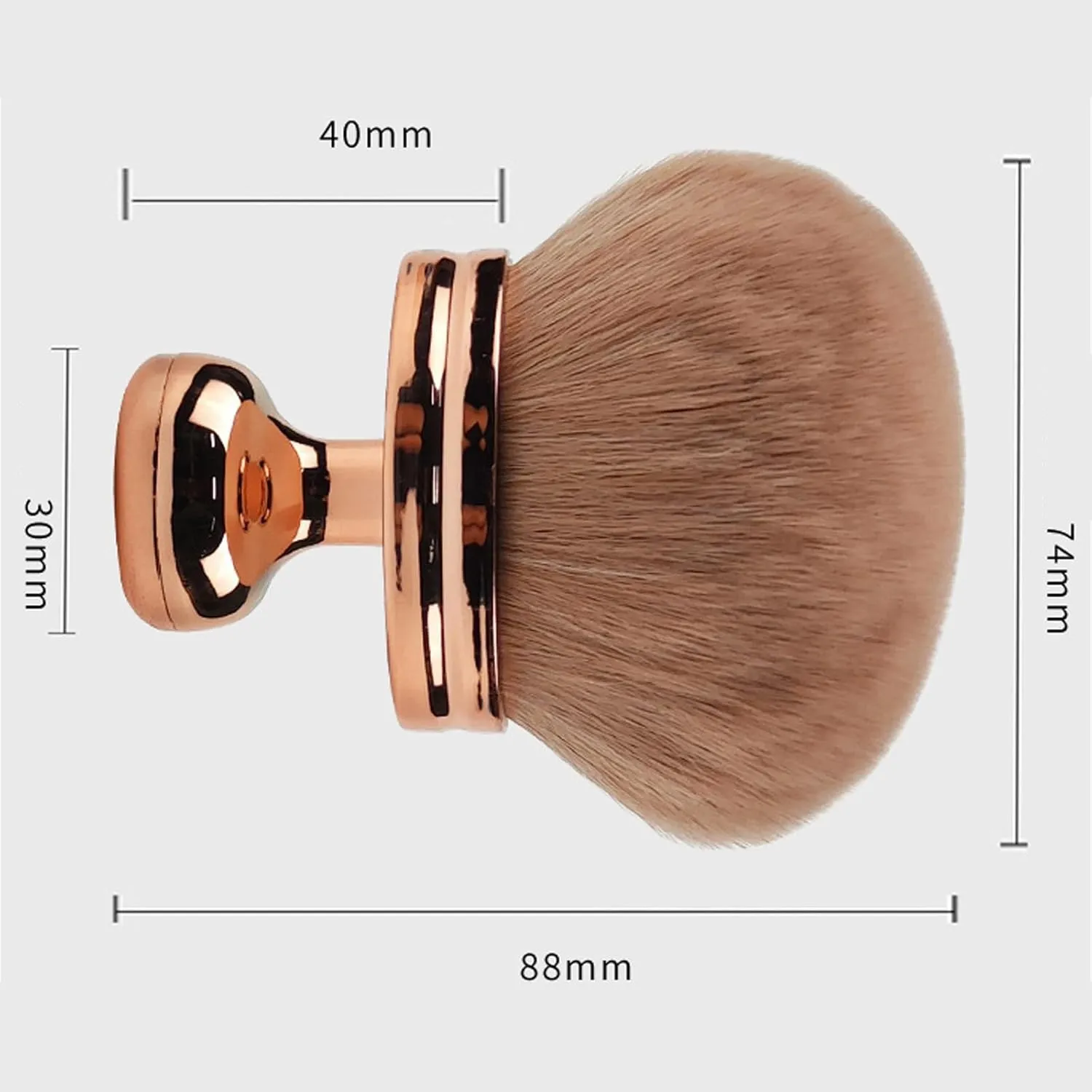 Extra Large Body Makeup Brush, 74mm Self Tanner Back Applicator, Blend and Blur Brush, Body Makeup Brushs for Legs, Face, Coverage Perfector (Black)