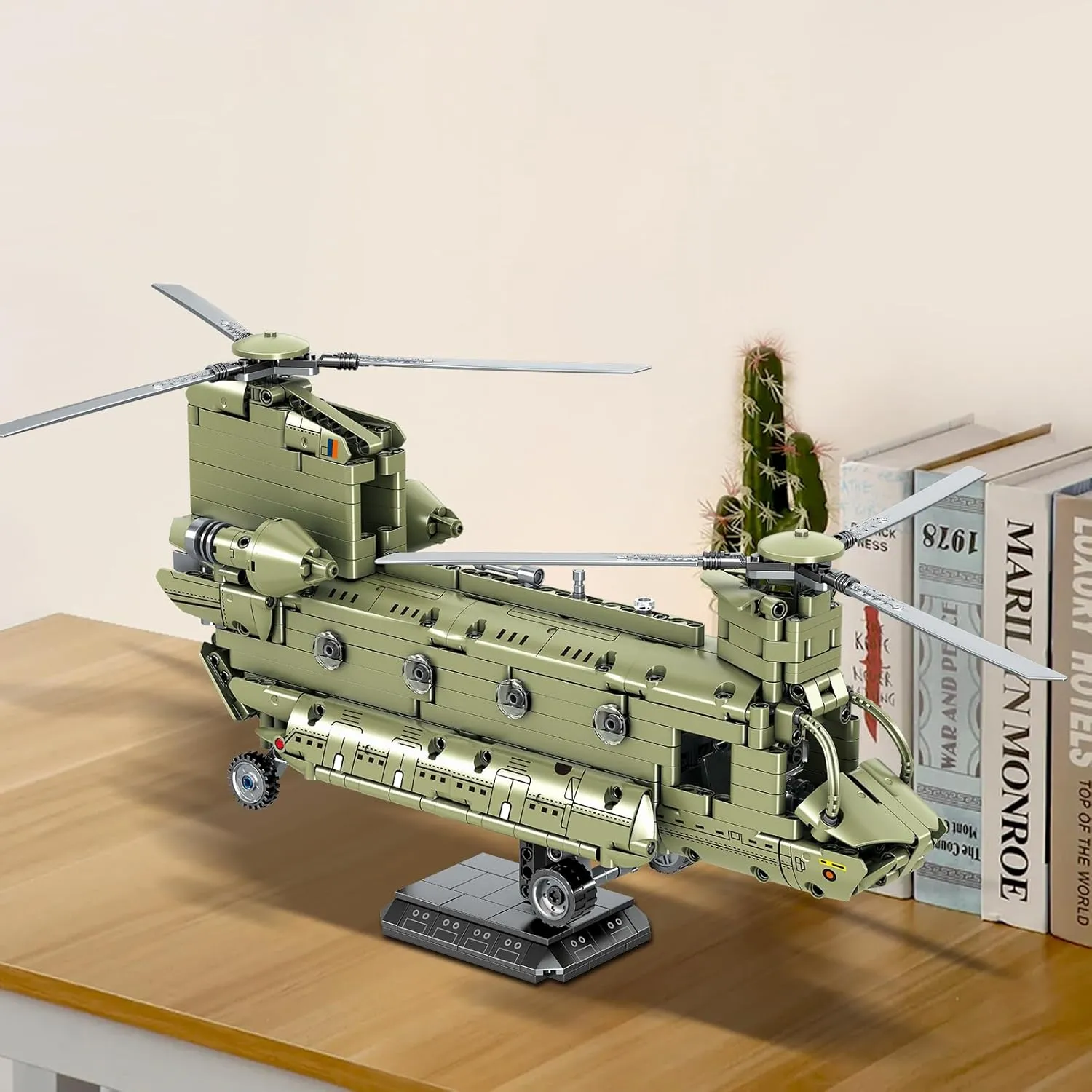 FANTASY&Co. CH-47 Helicopter Chinook Air Force Building Block Set (785 PCS) -Building and Military Toys Gifts for Kids Ages 6  and Adult Funs, Assemble Your Own Heavy-Lift Helicopter.