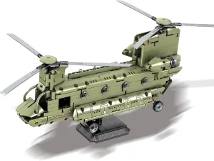 FANTASY&Co. CH-47 Helicopter Chinook Air Force Building Block Set (785 PCS) -Building and Military Toys Gifts for Kids Ages 6  and Adult Funs, Assemble Your Own Heavy-Lift Helicopter.