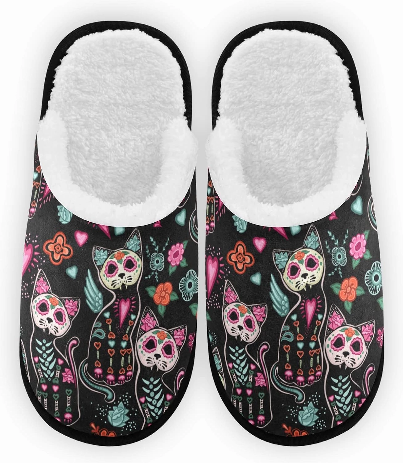 Fisyme Slippers Soft Non-Slip Indoor House Slippers Home Shoes For Bedroom Hotel Travel Spa