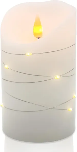 Flameless LED Candles, Realistic Flickering Flame, Set of Multiple (White, 5 Inch)