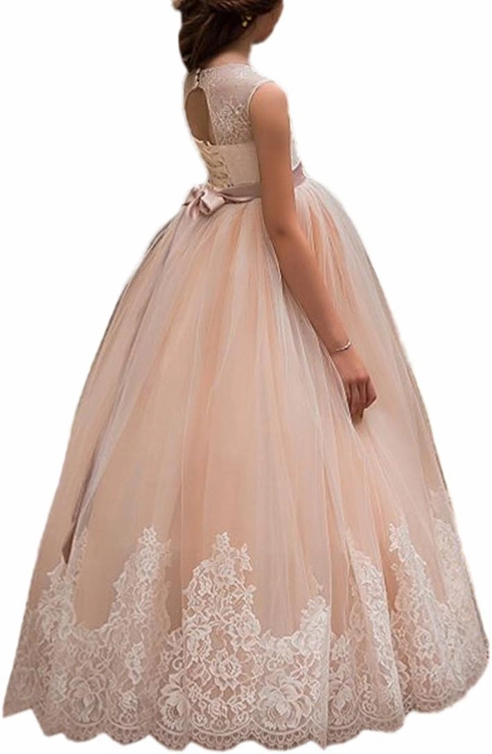 Flower Girl Dress for Wedding Kids Lace Pageant Ball Gowns