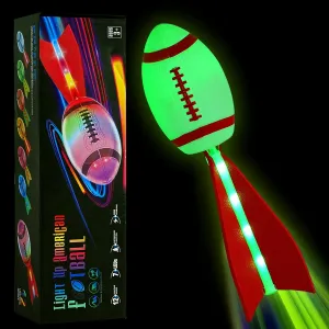 Foam Glow in The Dark Football,LED Light up Football for Kids Adults 8-12 Indoor Outdoor,7 Light Colors 12 Model Rechargeable Glow Football Sport Toy Perfect for Birthday and Summer Gift Beach Game