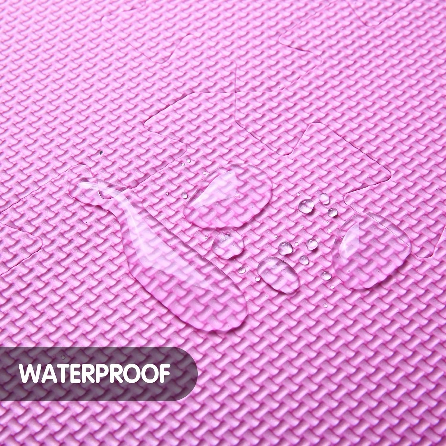 Foam Play Mat for Kids，25Pcs Square Interlocking Puzzle Floor Mat，Baby Play Mat Floor Mat Foam Puzzle Playmat for Toddlers with Fence（Pink Flower-CSH032