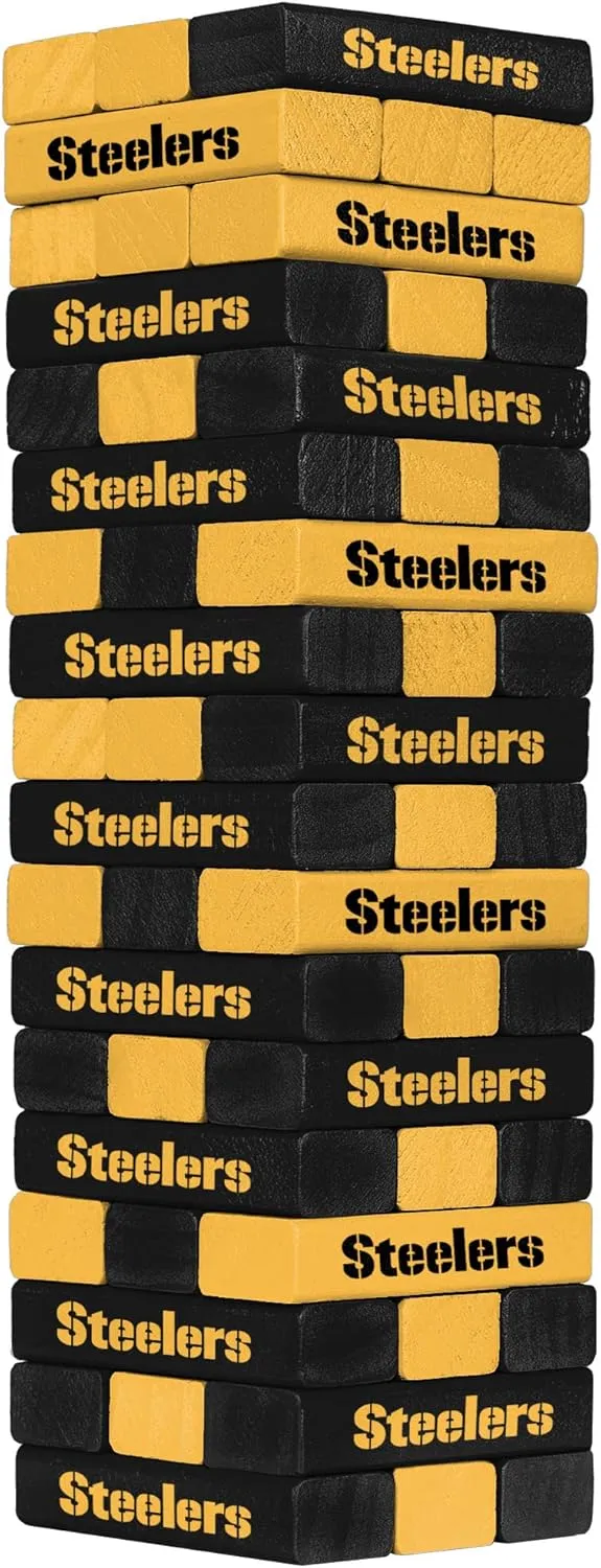 FOCO NFL Unisex-Adult NFL Team Logo Stackable Blocks Game