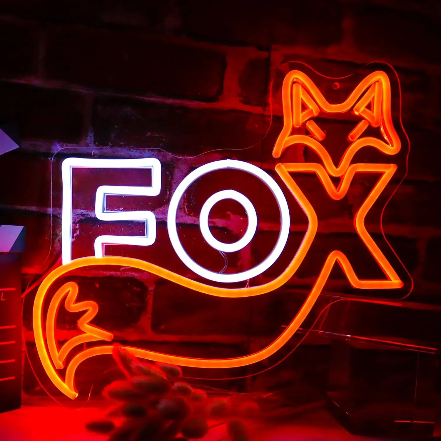 FOX LED Neon Sign,14.5x13 Inch USB Powered,for Room, Game Room & Party Art Wall Decor-Cute Fox Gift ﻿