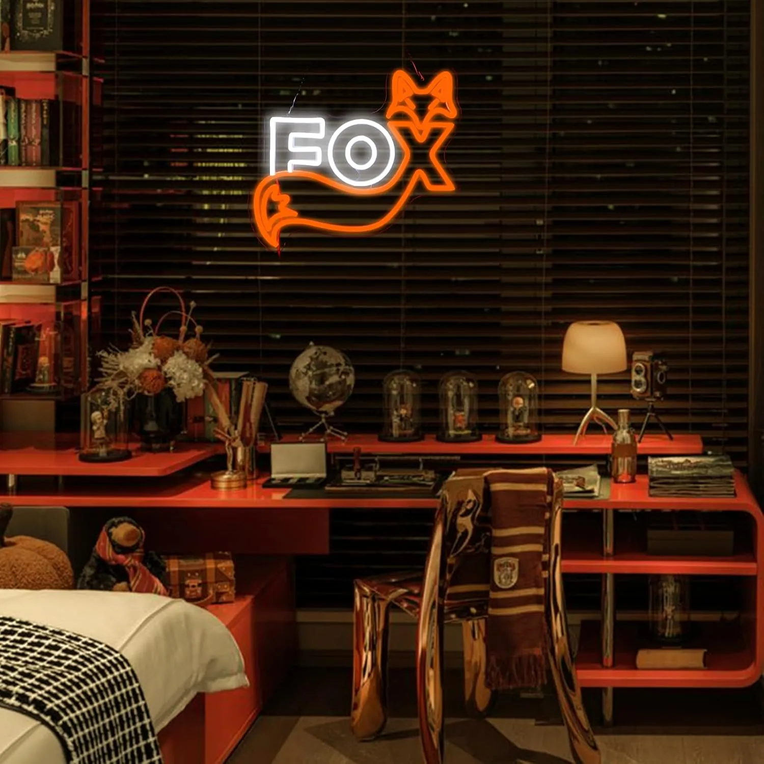 FOX LED Neon Sign,14.5x13 Inch USB Powered,for Room, Game Room & Party Art Wall Decor-Cute Fox Gift ﻿