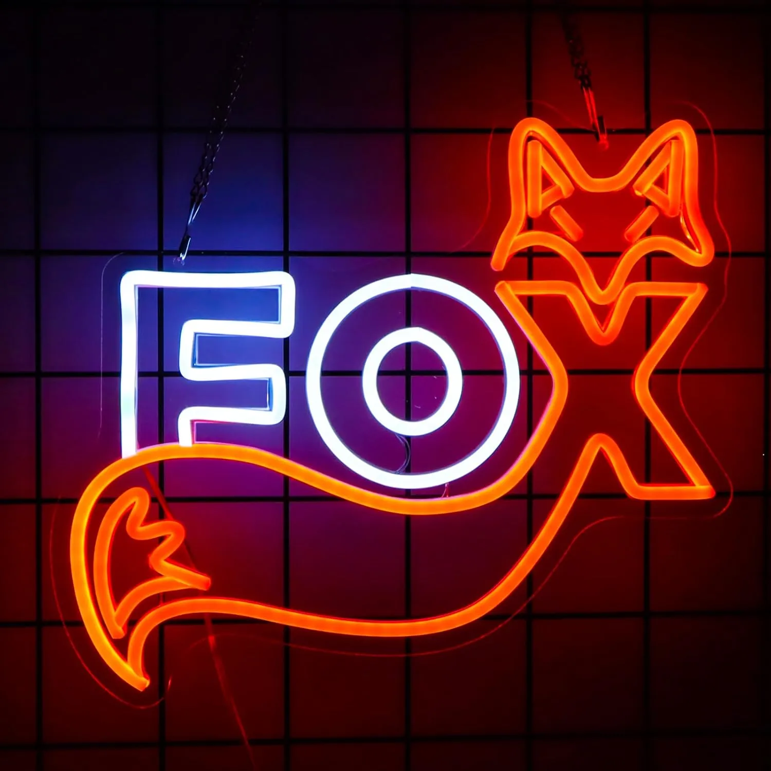 FOX LED Neon Sign,14.5x13 Inch USB Powered,for Room, Game Room & Party Art Wall Decor-Cute Fox Gift ﻿
