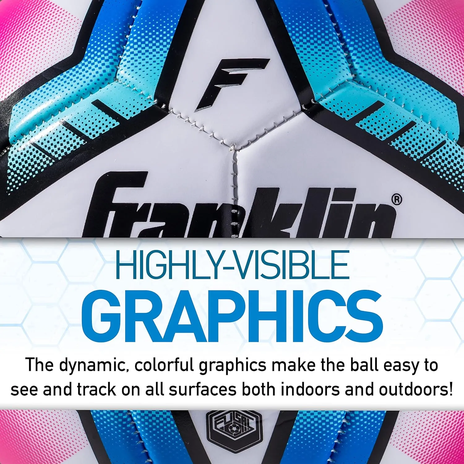 Franklin Sports Futsal Ball - Official Size Futsal Soccer Ball - Indoor and Outdoor - Size 3 Junior and Size 4 Official