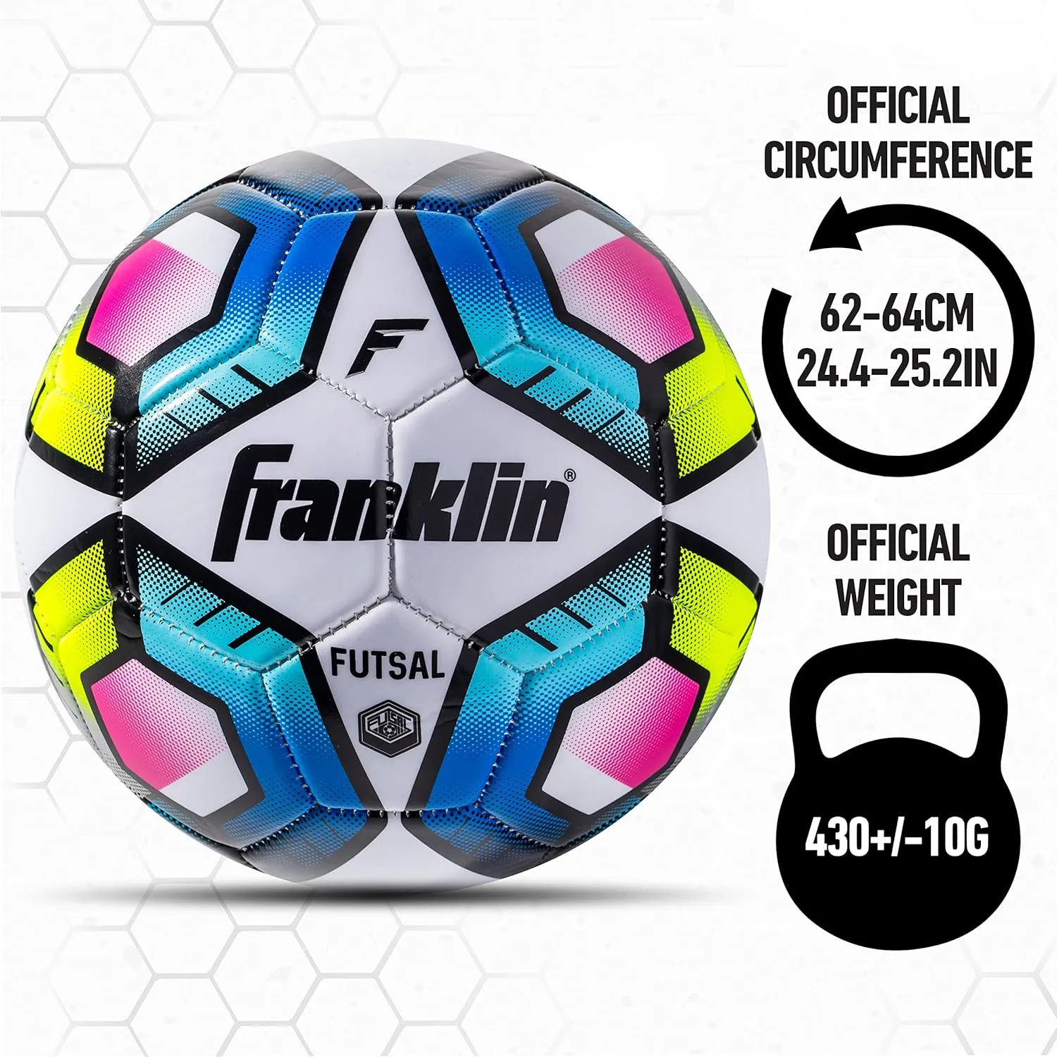 Franklin Sports Futsal Ball - Official Size Futsal Soccer Ball - Indoor and Outdoor - Size 3 Junior and Size 4 Official