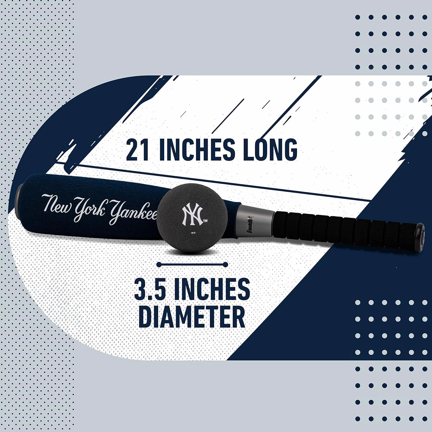 Franklin Sports MLB Jumbo Foam Baseball Bat   Ball Sets - Kids Oversize Foam Baseball Bats   Soft Baseballs - Indoor   Outdoor Youth Baseball Toy - MLB Team Baseball Bat   Ball Sets