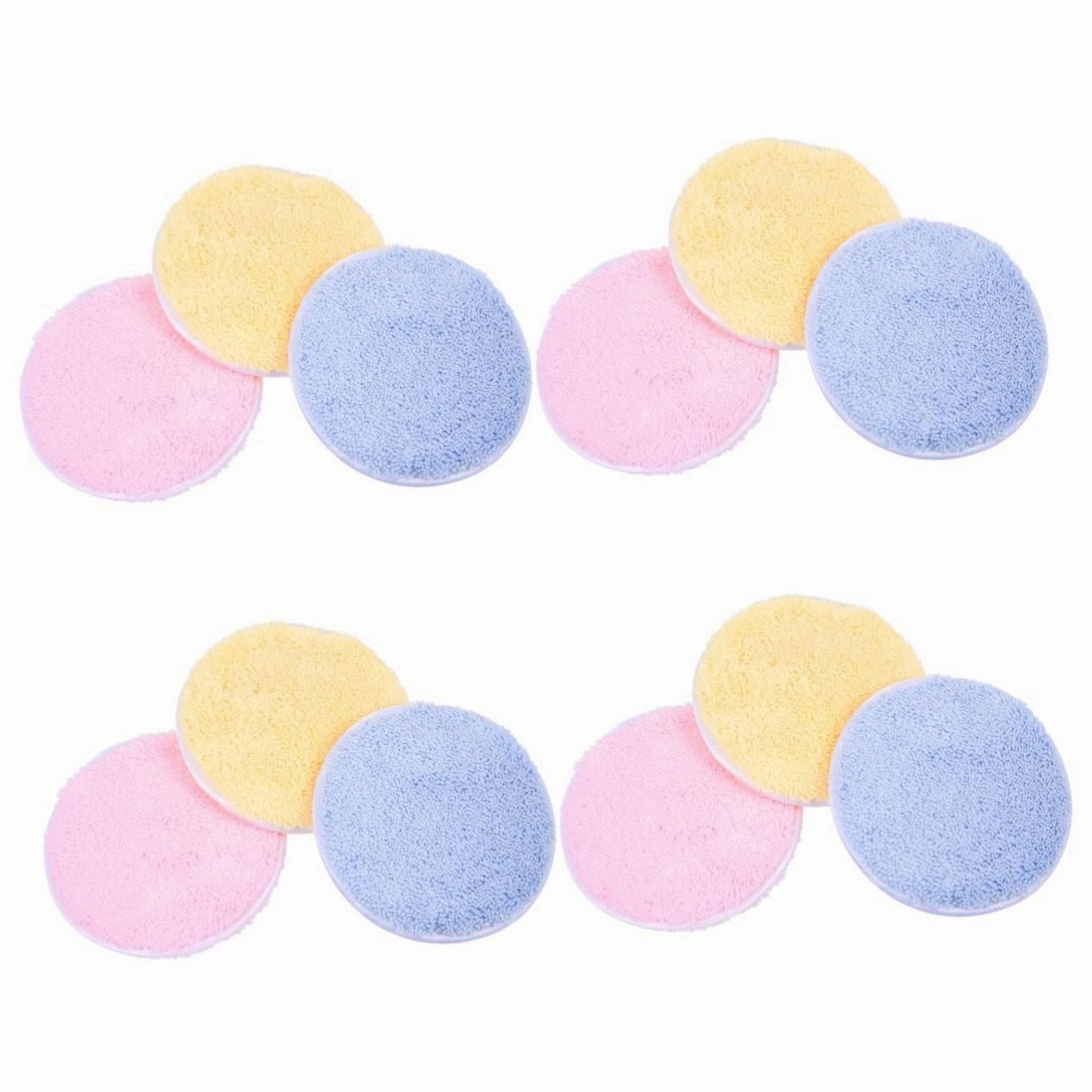 FRCOLOR 12pcs Face Washing Pad Soft Makeup Applicators for Cleansing Cosmetics Removal Gentle Touch for Daily Skincare Routine