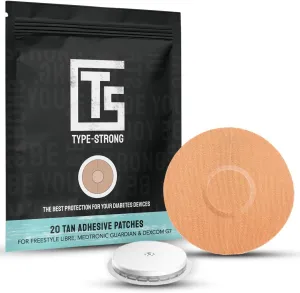 Freestyle Libre 3 Sensor Covers for Sensitive Skin. Pre-Cut CGM Sensors Cover for Freestyle Libre, Medtronic Guardian, & Dexcom G7. Waterproof, Sweat-Resistant for 10-14 Days, 20 Pack Tan