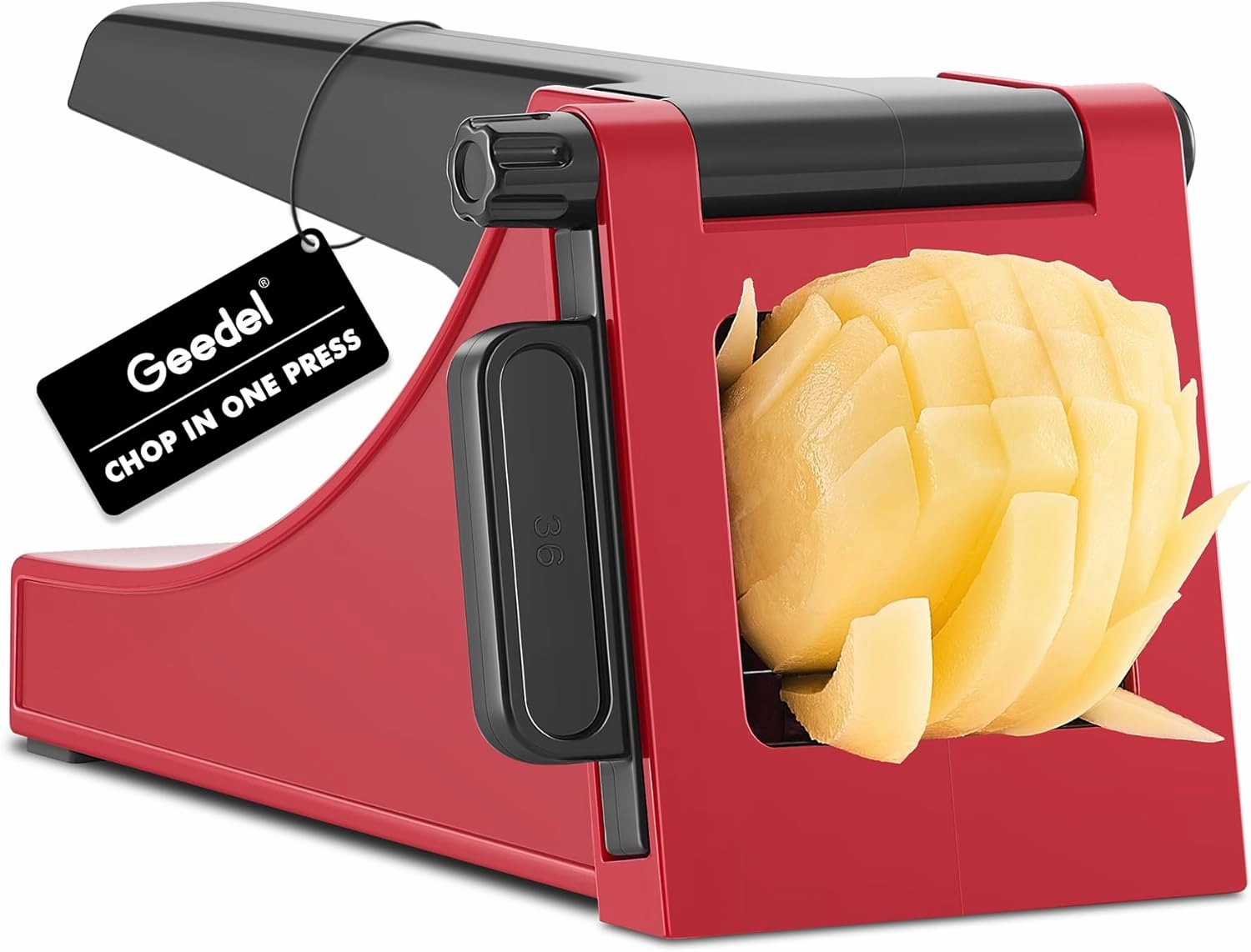 French Fry Cutter, Geedel Professional Potato Cutter for French Fries, Potato Slicer French Fry Maker for Carrot, Cucumber, Onion, Zucchini and more
