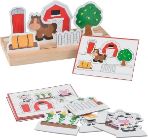Fun Express Following Directions Farm Game – Educational Learning Activity for Kids – Improve Listening Memory and Following Instructions – Perfect for Classroom Homeschool and Group Play – 1 Piece